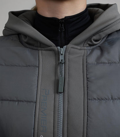 Premier Equine Agata Ladies Riding Jacket Anthracite Grey: Equestrian Fashion, Quilted, Hooded, Riding Apparel, Women's Outerwear.