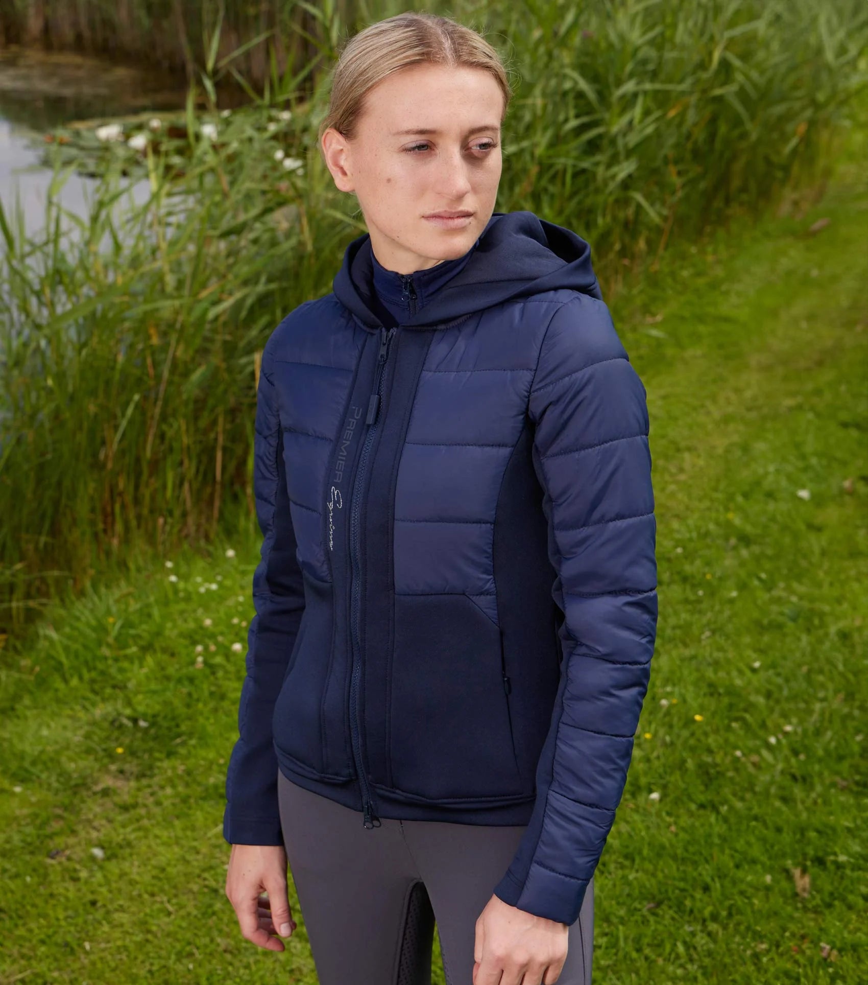 Premier Equine Agata Ladies Riding Jacket Navy - Equestrian Fashion