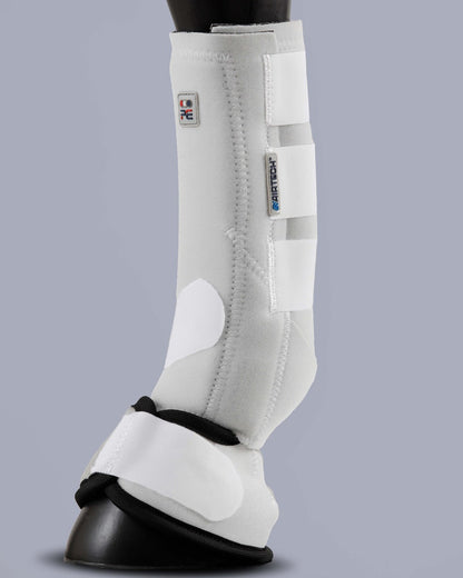 Premier Equine Air-Tech Combo Sports Medicine Boots White - Tendon & Fetlock Support, Over Reach Protection, Equine Leg Protection