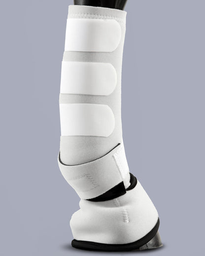 White Premier Equine Air-Tech Sports Medicine Horse Boots - Tendon Support, Overreach Protection - Equiflair