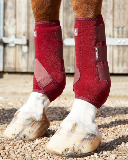 Premier Equine Air-Tech Burgundy Sports Medicine Horse Boots - Tendon Support, Protective Legwear