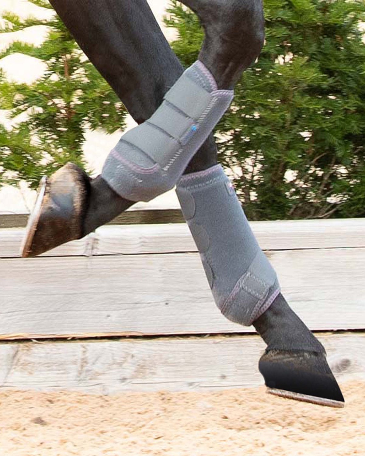 Equiflair Air-Tech Sports Medicine Horse Boots - Grey - Tendon & Ligament Support - Equestrian Protective Gear