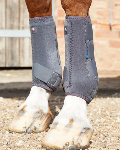 Premier Equine Air-Tech Grey Horse Sports Medicine Boots - Tendon & Leg Protection