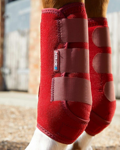 PREMIER EQUINE Air-Tech Horse Boots - Red Leg Protection, Sports Medicine for Equestrian Use