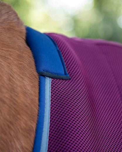 Premier Equine Airflow Burgundy Horse Cooler Rug - Breathable Mesh for Temperature Regulation