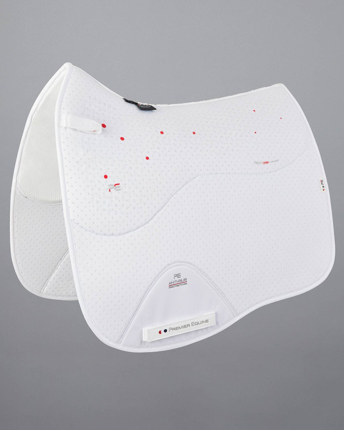 Premier Equine Close Contact Airtechnology Anti-Slip Dressage Square White | Breathable Horse Saddle Pad for Dressage