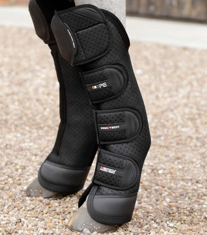 Premier Equine Airtechnology Knee Pro-Tech Black Horse Travel Boots: Protection & Comfort for Safe Transport