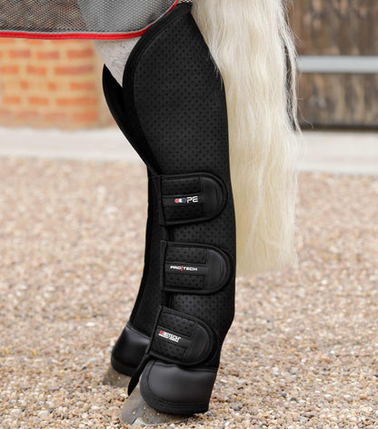 Premier Equine Black Airtechnology Horse Travel Boots - Leg Protection