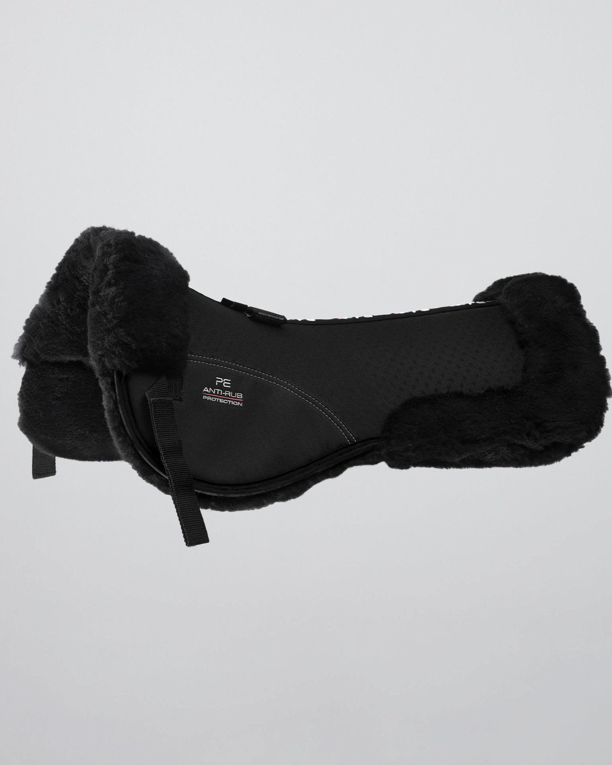 Premier Equine Airtechnology Shockproof Wool Saddle Pad - Half Pad Black/Black Wool