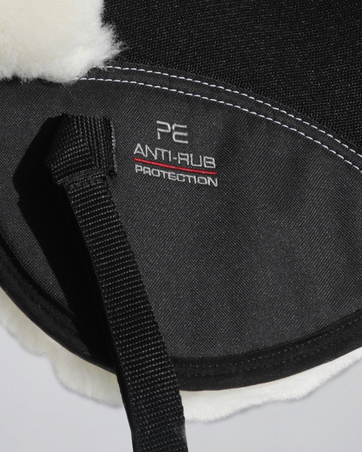 Premier Equine Airtechnology Shockproof Wool Saddle Pad - Half Pad Black/Natural Wool