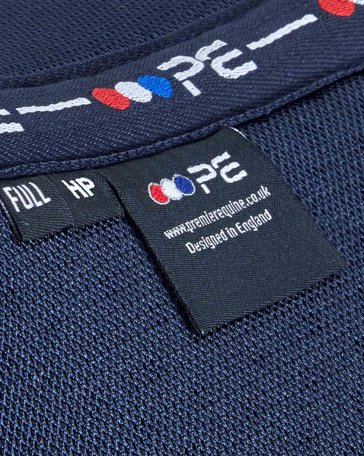 Premier Equine Airtechnology Shockproof Wool Saddle Pad - Half Pad Navy/Grey Wool