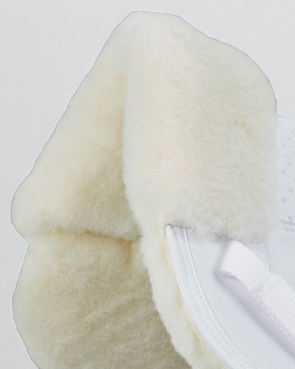 Premier Equine Airtechnology Shockproof Wool Half Saddle Pad - White/Natural Wool for Shock Absorption and Airflow