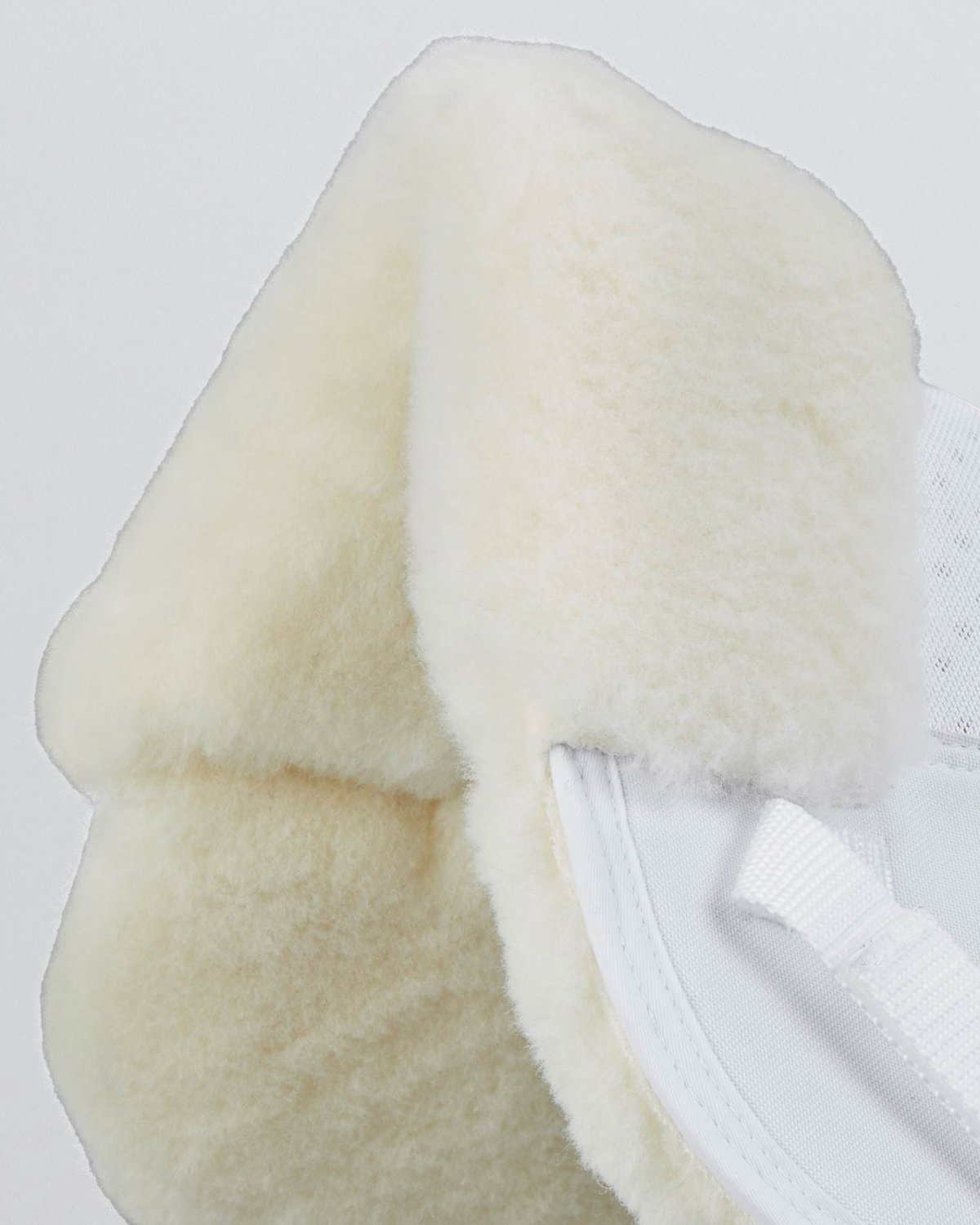 Premier Equine Airtechnology Shockproof Wool Saddle Pad - Half Pad White/Natural Wool