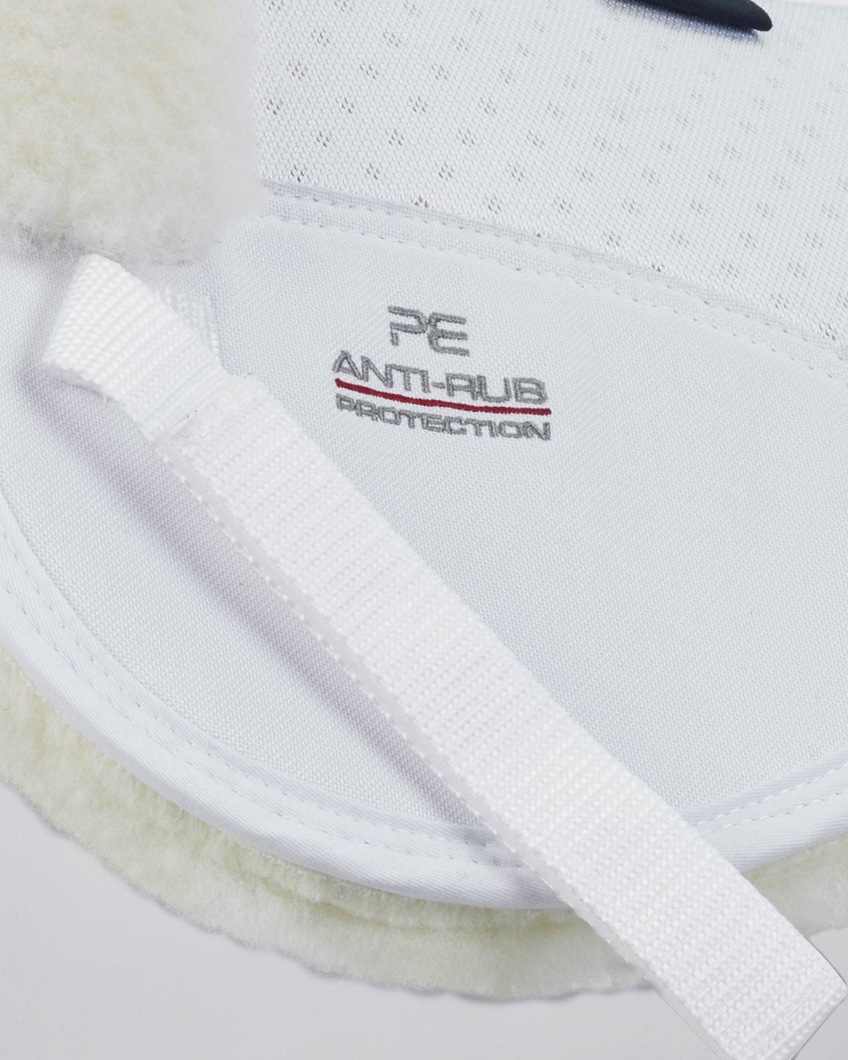 Premier Equine Airtechnology Shockproof Wool Saddle Pad - Half Pad White/Natural Wool