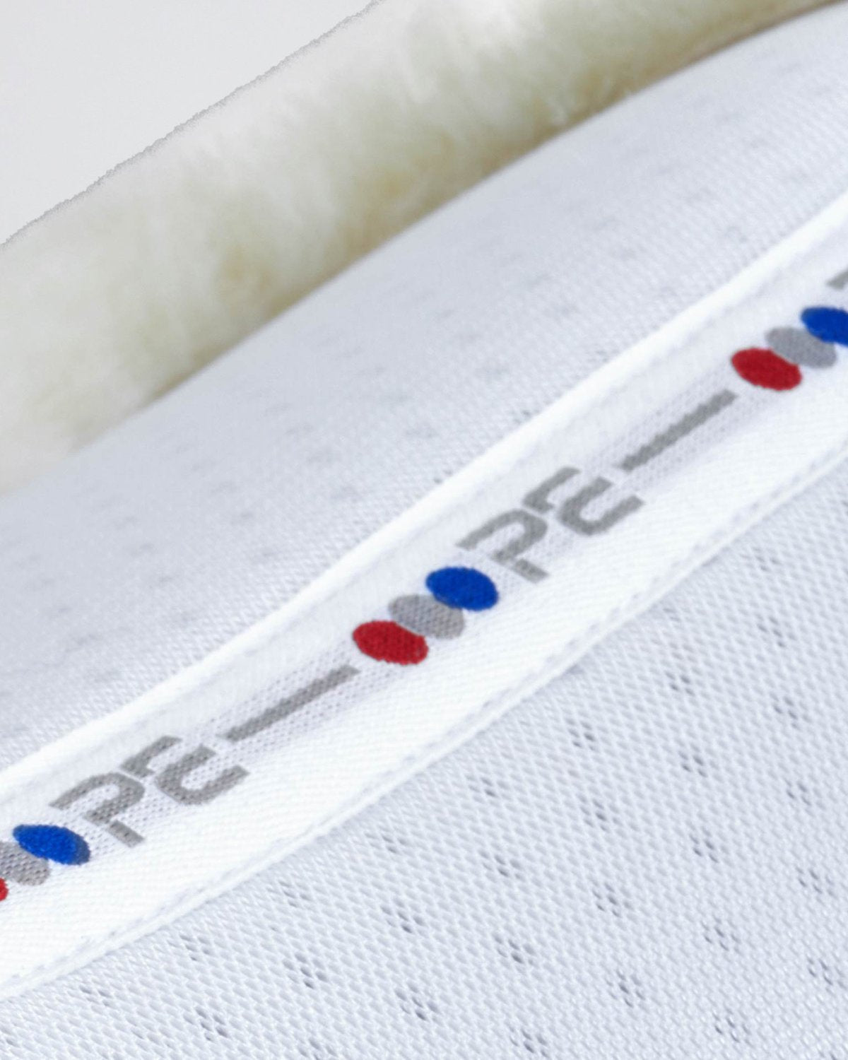 Premier Equine Airtechnology Shockproof Wool Saddle Pad - Half Pad White/Natural Wool