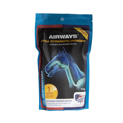 Equine America Airways Xtra Strength Powder 500g - Horse Respiratory Supplement