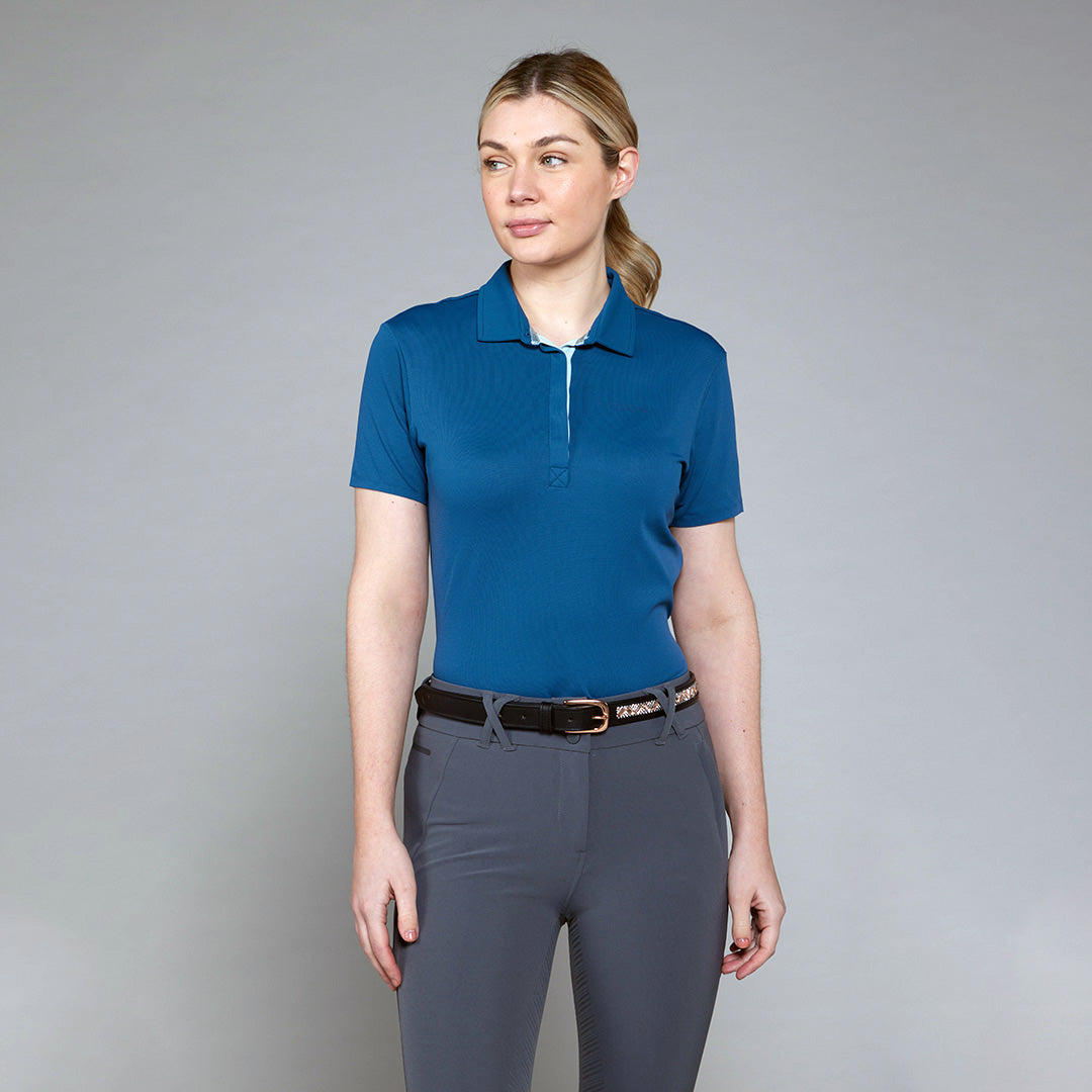 TOGGI Airy Technical Polo Shirt - Blue Women's UPF 50+ Short Sleeve Sport Top