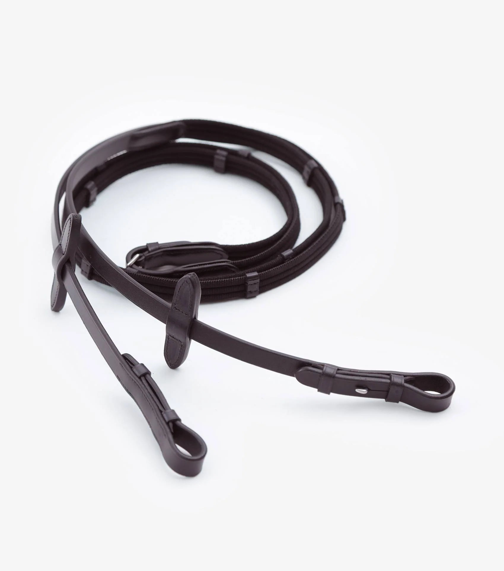 Premier Equine Altare Web Reins Brown