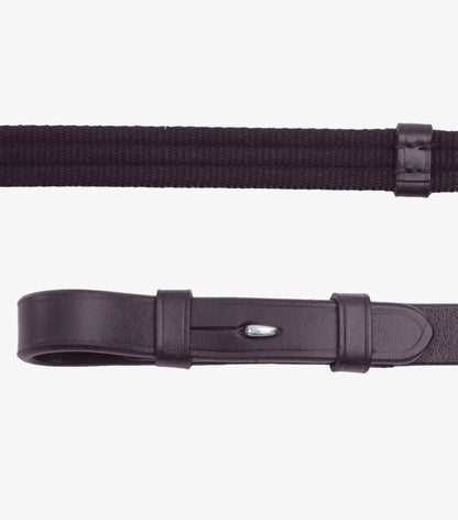 Premier Equine Altare Web Reins Brown