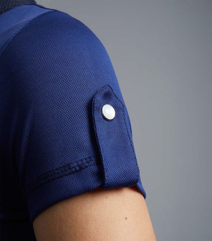 PREMIER EQUINE AMIA Ladies Technical Short Sleeve Riding Top - Navy Equestrian Apparel