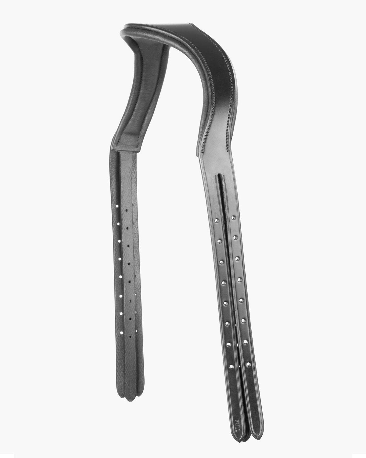 PREMIER EQUINE Anatomical Black Leather Headpiece - Equestrian Comfort