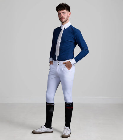 Premier Equine Men's Navy Show Shirt | Equestrian Competition Apparel | Horse Riding