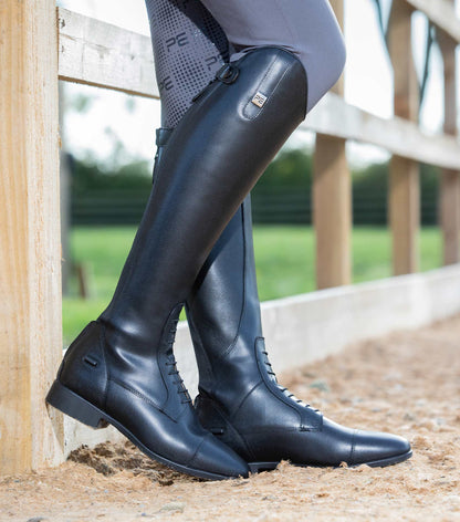 Premier Equine Anima Ladies Synthetic Field Tall Riding Boots Black. Elegant Black Riding Boots for Women