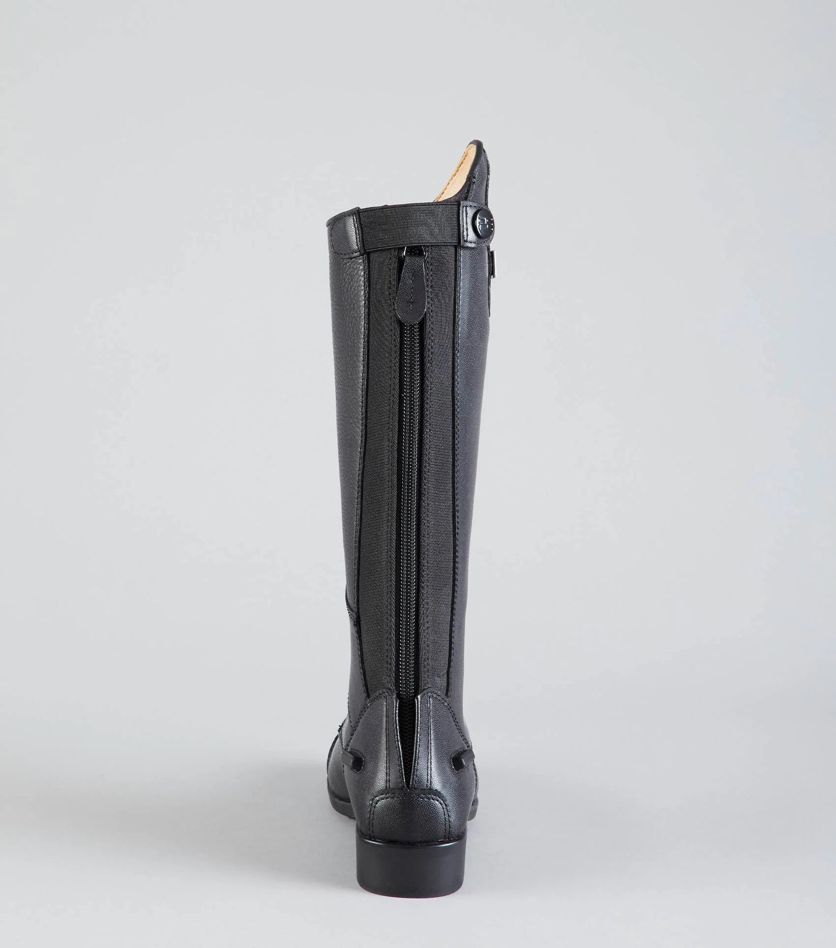 PREMIER EQUINE ANIMA JUNIOR Riding Boot Black: Synthetic Field Boot with Zipper, Spur Rests, Elastic Panels | Equiflair