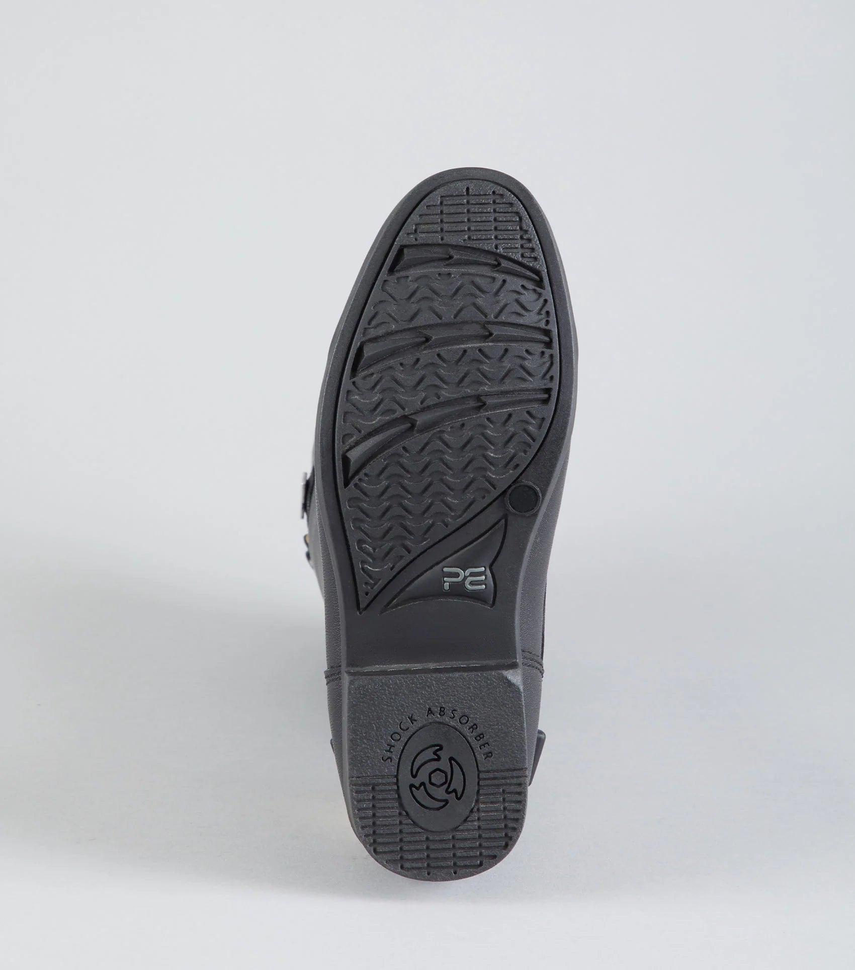 Premier Equine Junior Riding Boot Sole - Black synthetic field boot with shock absorber.