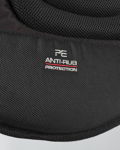 PREMIER EQUINE Anti-Slip Saddle Pad, Black. Shockproof Horse Riding Gear for Racing & Training. PE Protection.