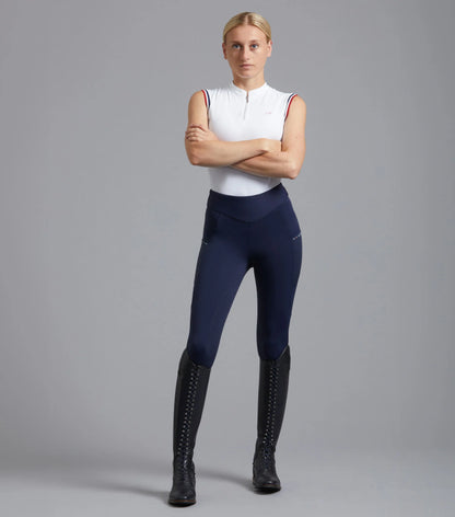 Premier Equine Aporia Navy Riding Tights: Women's Equestrian Performance Apparel