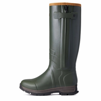 Ariat Women's Burford Zip Insulated Wellington Boots - Olive Green | Equiflair