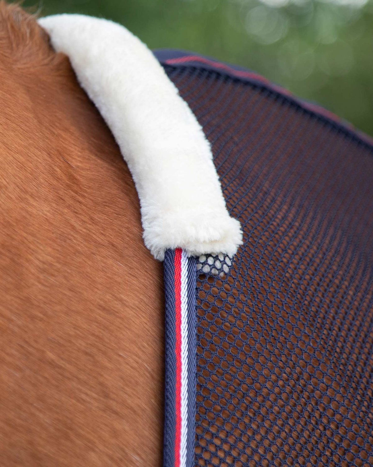 Premier Equine Arisca Scrim Cooler (Navy) - Horse Cooling Rug Detail: Mesh Design, Fleece Wither Pad