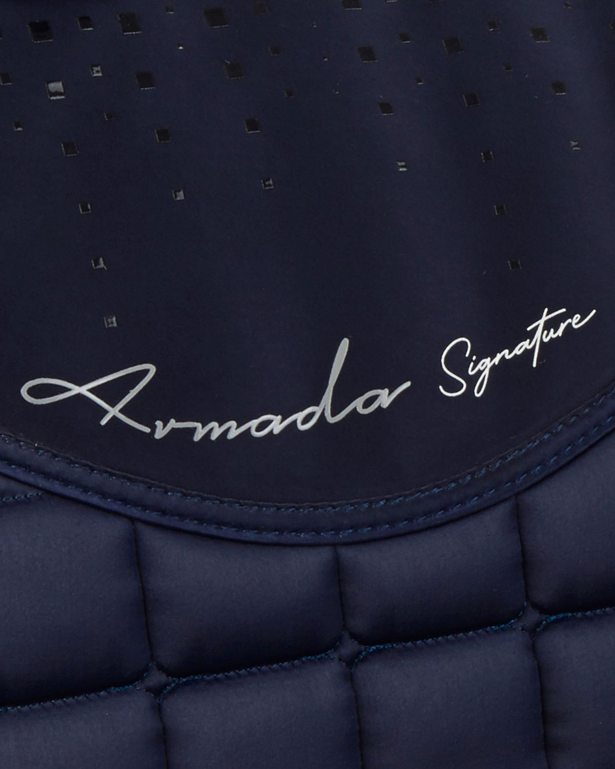 Premier Equine Armada Navy Dressage Saddle Pad: Close Contact, Quilted Satin for Horse Riding Comfort & Style