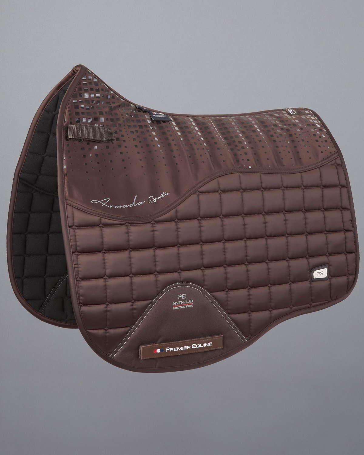 Premier Equine Armada Brown Dressage Saddle Pad - Close Contact Comfort & Style