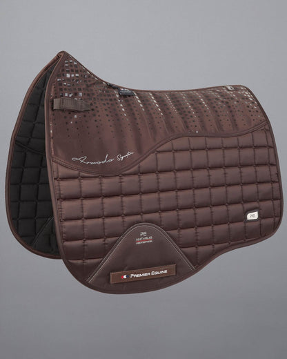 Premier Equine Armada Brown Dressage Saddle Pad - Close Contact Comfort & Style