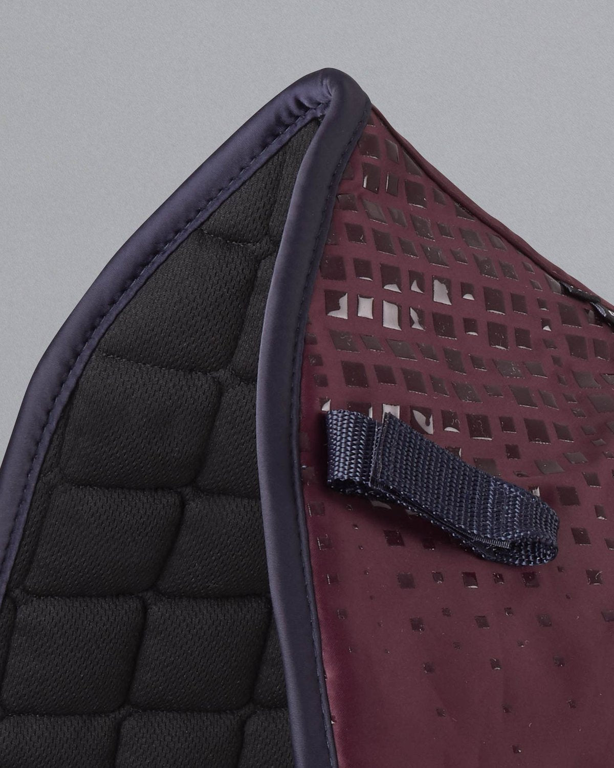 Premier Equine Armada Dressage Saddle Pad - Wine Color, Anti-Slip Gel, Air Tech Mesh. Luxury Equestrian Equipment