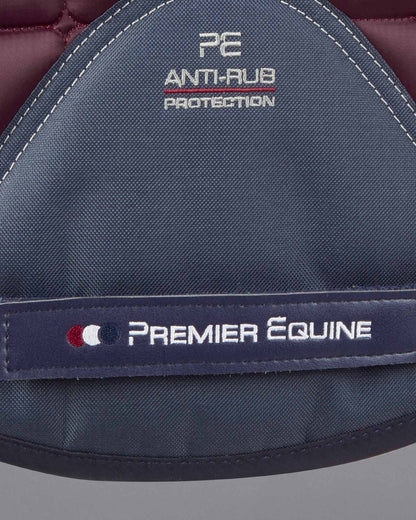 Premier Equine Armada Wine Dressage Saddle Pad: Anti-Rub, High Wither. Close Contact Performance.