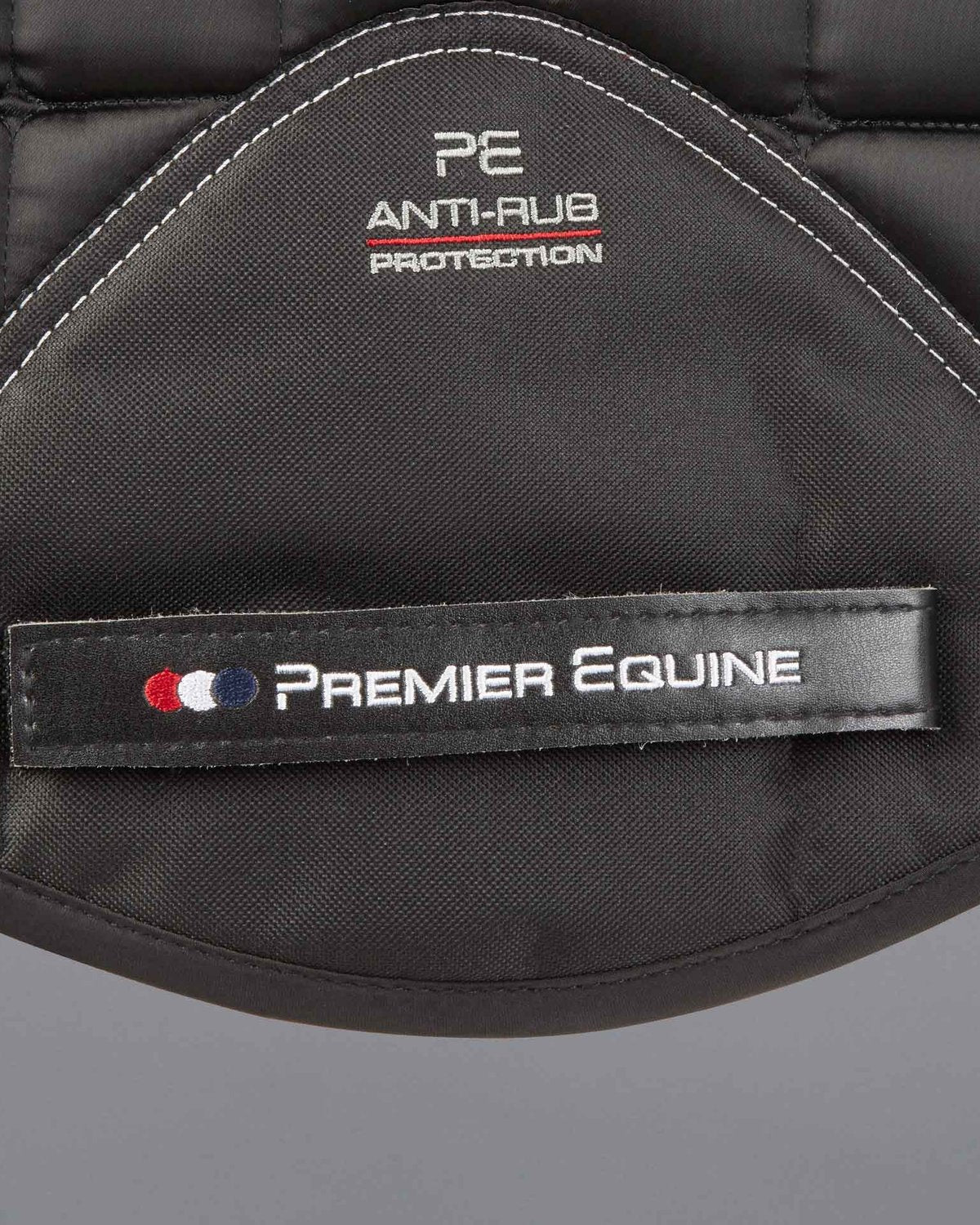Premier Equine Armada Black GP/Jump Saddle Pad Detail: Anti-Rub, Premier Equine Logo