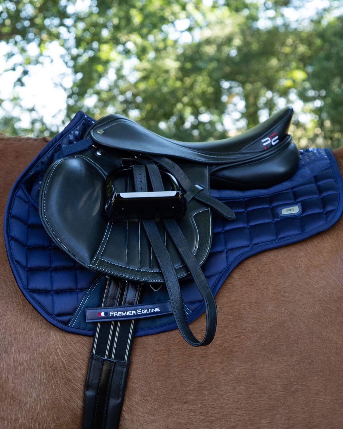 PREMIER EQUINE Armada Navy GP/Jump Saddle Pad: High Wither, Non-Slip - Luxury Equestrian Equipment