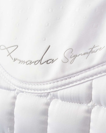 Premier Equine Armada White GP/Jump Saddle Pad - Close Contact Style. Premium Equestrian Equipment.