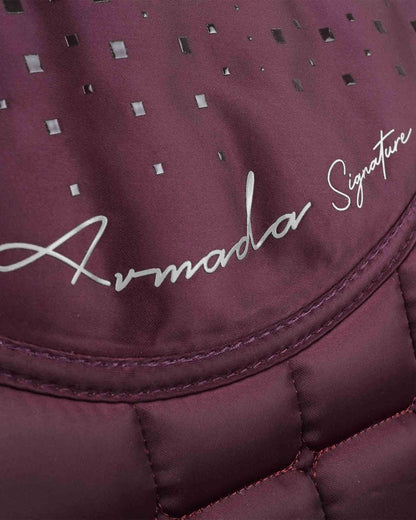 Premier Equine Armada Close Contact GP/Jump Square Wine Saddle Pad | Equestrian Gear | Anti-Slip, High Wither, Tech Fabric