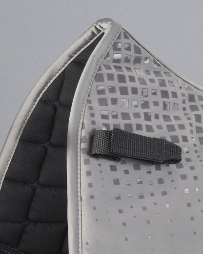Premier Equine Grey Dressage Saddle Pad: Close Contact, Anti-Slip, Breathable.