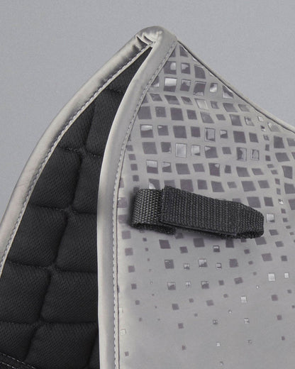 Premier Equine Armada Grey Dressage Saddle Pad: Close Contact, Quilted Design, Grip Gel