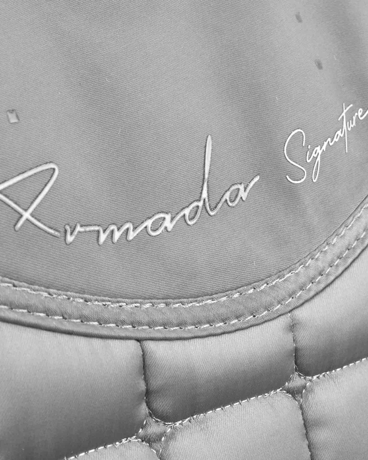 Premier Equine Armada Signature Dressage Saddle Pad, Grey Close Contact Square. Quilted Satin Finish, Tech Grip & Anti-Rub Protection