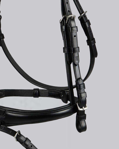 Premier Equine Artana Black Leather Snaffle Bridle - Anatomical Horse Riding Equipment