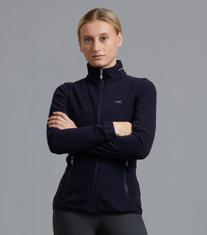 Premier Equine Navy Fleece Riding Top for Women | Equestrian Outerwear