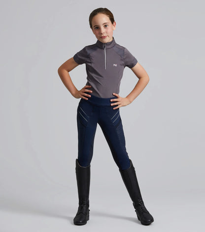 Premier Equine Girls Riding Tights - Navy Full Seat Gel Equestrian Apparel. Shop Now!