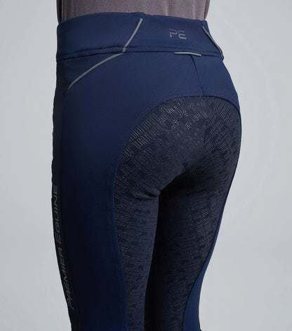 Premier Equine Astrid Girls Full Seat Gel Riding Tights - Navy Equestrian Apparel