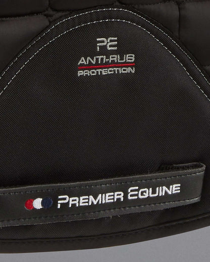 Premier Equine Atlantis CC Satin Wool Dressage Saddle Pad Black - Horse Riding Tack